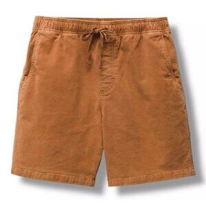PrAna Canyon Camp Short Earthbound Mens XL 7" Corduroy Elastic Waist Drawcord